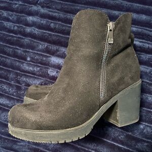 Dream Pairs Women's Black Suede Ankle Boots